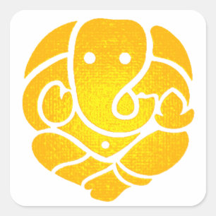 STICKER CARRÉ LE SOLEIL DE GANESH BRILLE