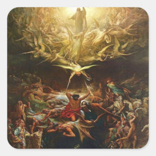 Sticker Carré Le Triomphe Du Christianisme Par Gustave Dore