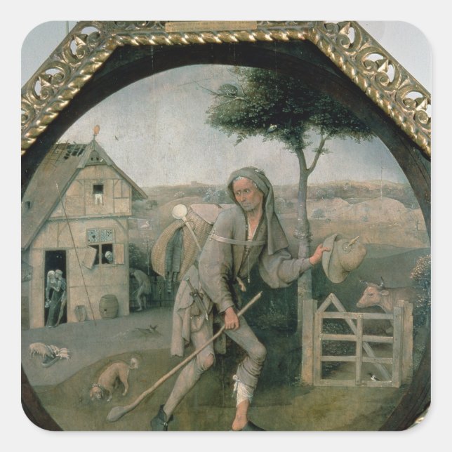 Sticker Carré Le Vagabond/Le Fils prodigue, c.1510 (Devant)