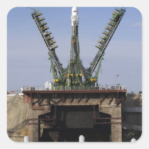 Sticker Carré Le vaisseau spatial de Soyuz TMA-13