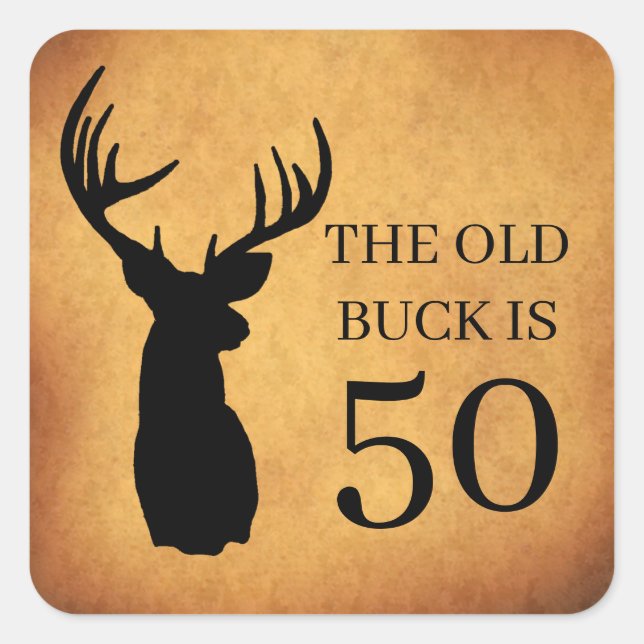 Sticker Carré Le Vieux Buck a 50 ans (Devant)