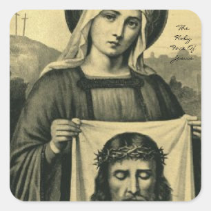 Sticker Carré Le visage saint de Jésus