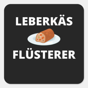 Sticker Carré Leberkäs Flüsterer Allemagne Leberkas Meatloaf C