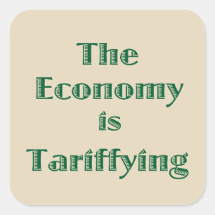 Sticker Carré L'économie est à la traîne