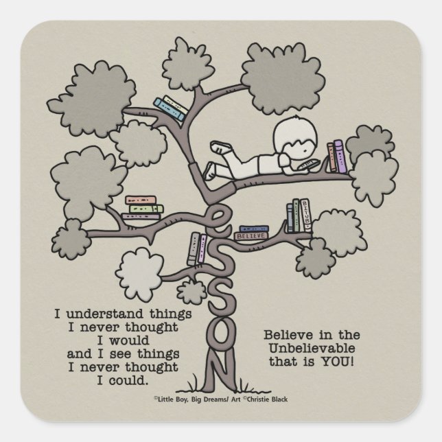 Sticker Carré Leçons apprises (Devant)