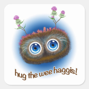 Sticker Carré L'écossais 'hulule Toots Haggis