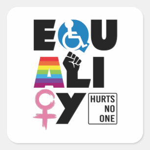 Sticker Carré L'égalité LGBTQ ne fait de mal à personne