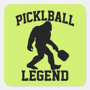 Sticker Carré Légende Drôle de Bigfoot de Pickleball