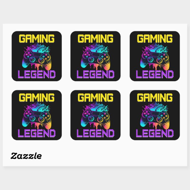 Sticker Carré Légende du jeu (Feuille)