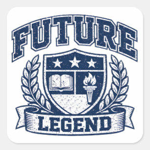 Sticker Carré Légende future – Fierté de l'étudiant ambitieux