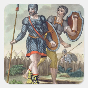 Sticker Carré Légionnaires, de "L'Antica Roma", 1825 (Li de