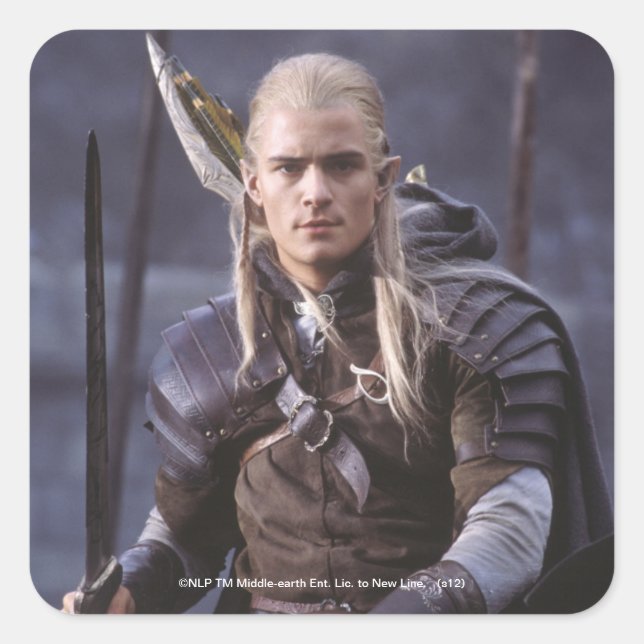 Sticker Carré LEGOLAS GREENLEAF™ sur cheval (Devant)