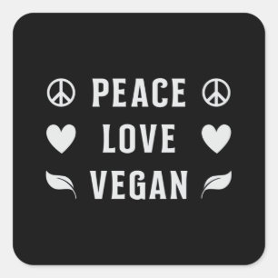 Sticker Carré Légumes végétariens Végétariens Véganisme Cadeau