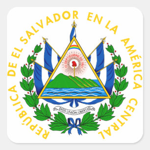 Sticker Carré l'emblème du salvador