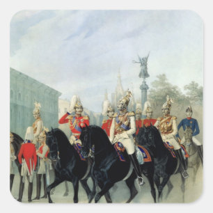 Sticker Carré L'empereur Nicholas I et le Grand-Duc Alexander