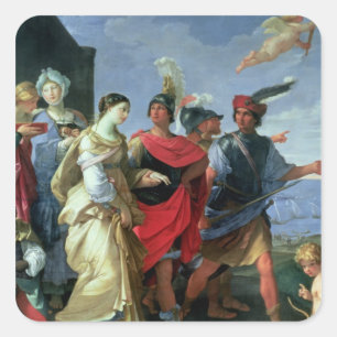 Sticker Carré L'enlèvement d'Helen, c.1626-31