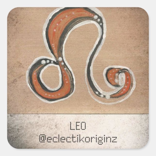 Sticker Carré Leo (Devant)