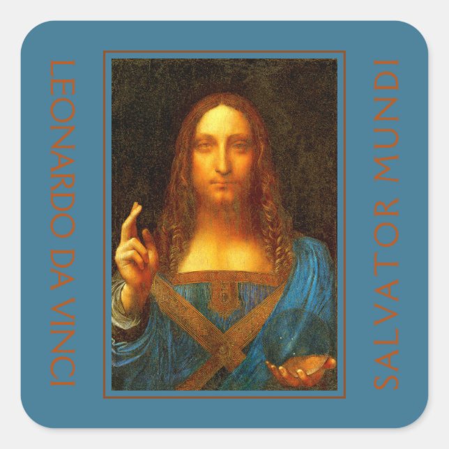 Sticker Carré LEONARDO DA VINCI SALVATOR MUNDI (Devant)