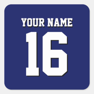 Sticker Carré L'équipe de Jersey de sports Blue Navy