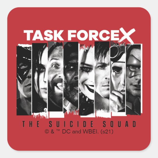 Sticker Carré L'équipe du suicide | Équipe spéciale X (Devant)