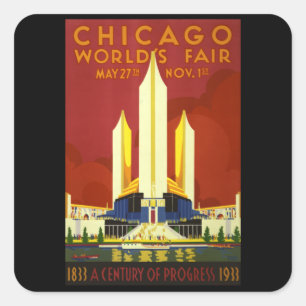 Sticker Carré Les affiches de Chicago