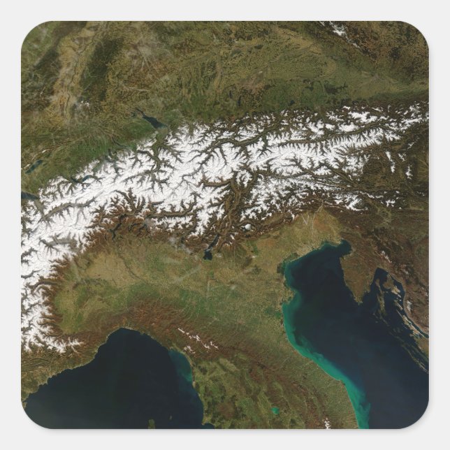 Sticker Carré Les Alpes (Devant)