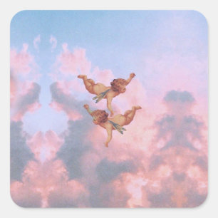 Sticker Carré Les anges dans le ciel