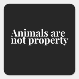 Sticker Carré Les Animaux Ne Sont Pas La Propriété Des Droits De