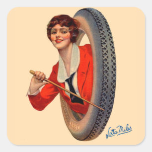 Sticker Carré Les années 1920 Kelly-Springfields mascotte Lotta 