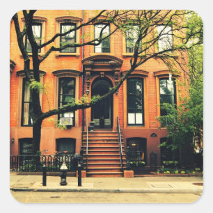 Sticker Carré Les arbres se développent à Brooklyn