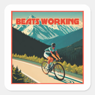 Sticker Carré Les battements cyclables fonctionnent