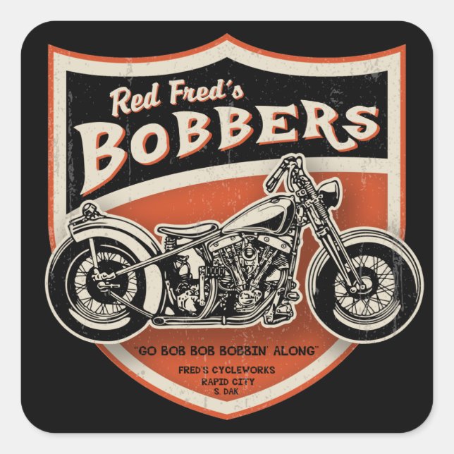 Sticker Carré Les Bobbers de Red Fred (Devant)