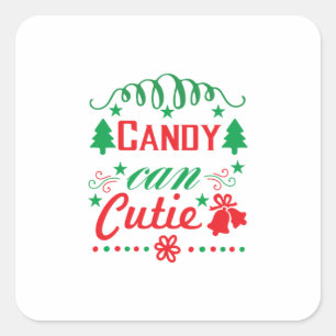 Sticker Carré Les bonbons d'art de Noël peuvent servir