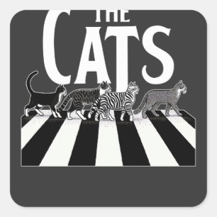 Sticker Carré Les chats