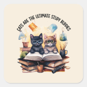 Sticker Carré Les Chats Sont Les Derniers Étudiants