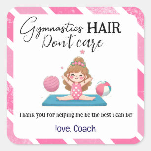 Sticker Carré Les cheveux gymnastiques s'en fichent