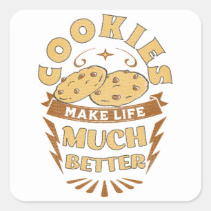 Sticker Carré les cookies améliorent la qualité des cookies