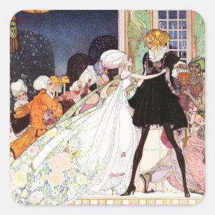 Sticker Carré Les douze princesses dansantes de Kay Nielsen