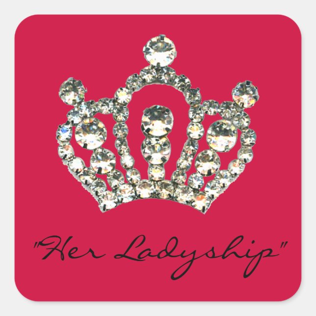 Sticker Carré Les éclaboussures d'une Tiara - "Sa chanteuse" (Devant)