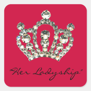 Sticker Carré Les éclaboussures d'une Tiara - "Sa chanteuse"