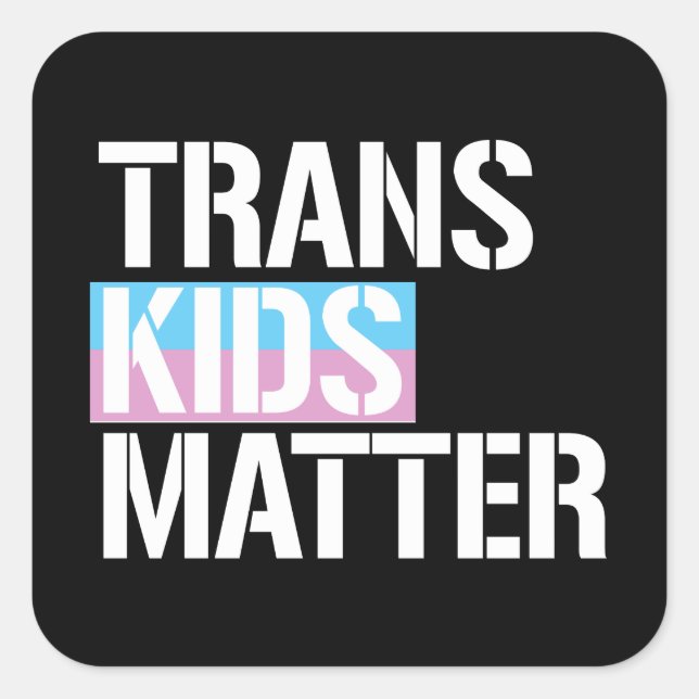 Sticker Carré Les enfants trans (Devant)