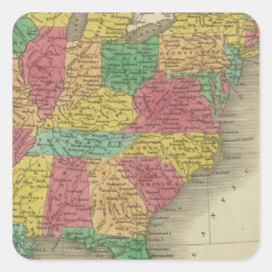 Sticker Carré Les Etats-Unis 33