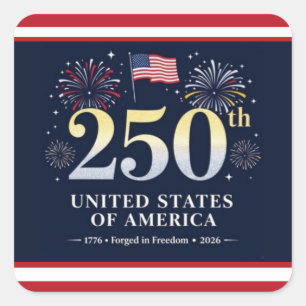 Sticker Carré Les États-Unis célèbrent 250 ans