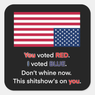 Sticker Carré Les États-Unis en détresse