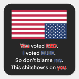 Sticker Carré Les États-Unis en détresse