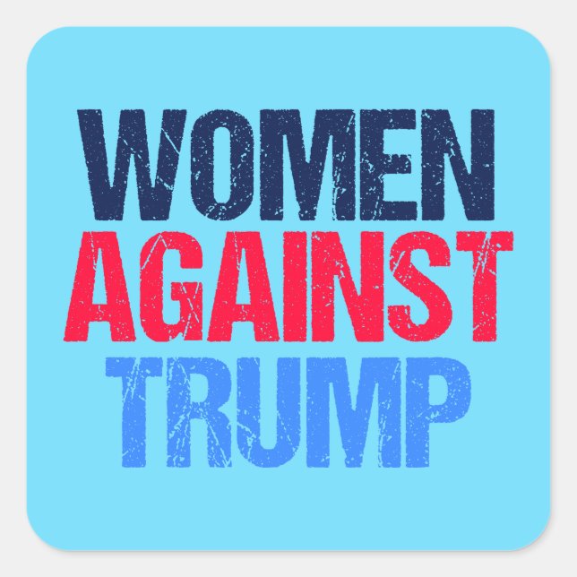 Sticker Carré Les femmes contre Trump (Devant)