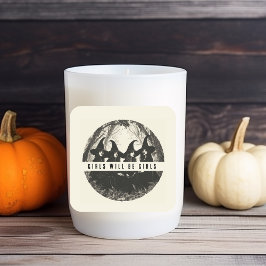 Sticker Carré "Les Filles Seront Des Filles | Mignonne Thème De 