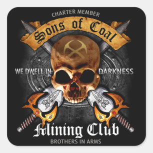 STICKER CARRÉ LES FILS DU CLUB MINIER DU CHARBON