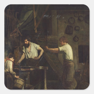 Sticker Carré Les forgerons, Mémoire du rapport, 1857