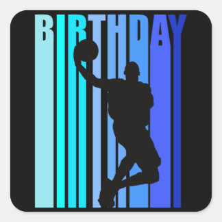 Sticker Carré Les Gamins du Basketball Birthday Mens
